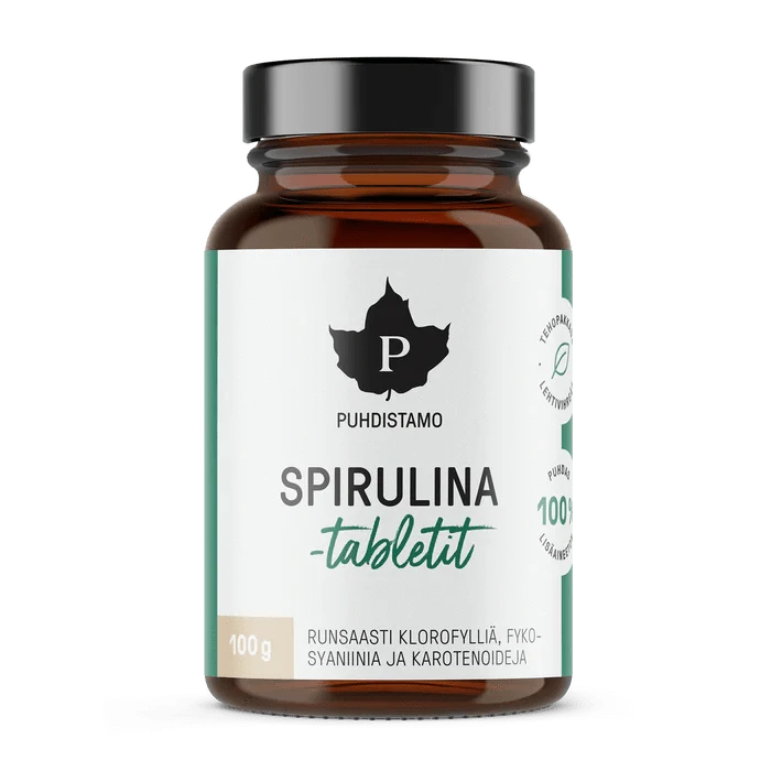 Puhdistamo Spirulinatabletit noin 200 tabl. / 100 g - integratoridirecthub.com