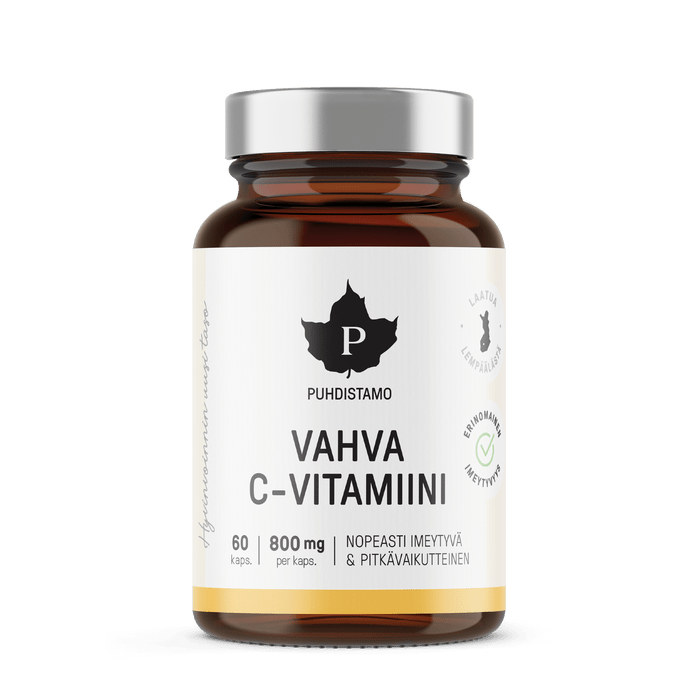 Puhdistamo Vahva C-Vitamiini 800 mg 60 kaps. - integratoridirecthub.com