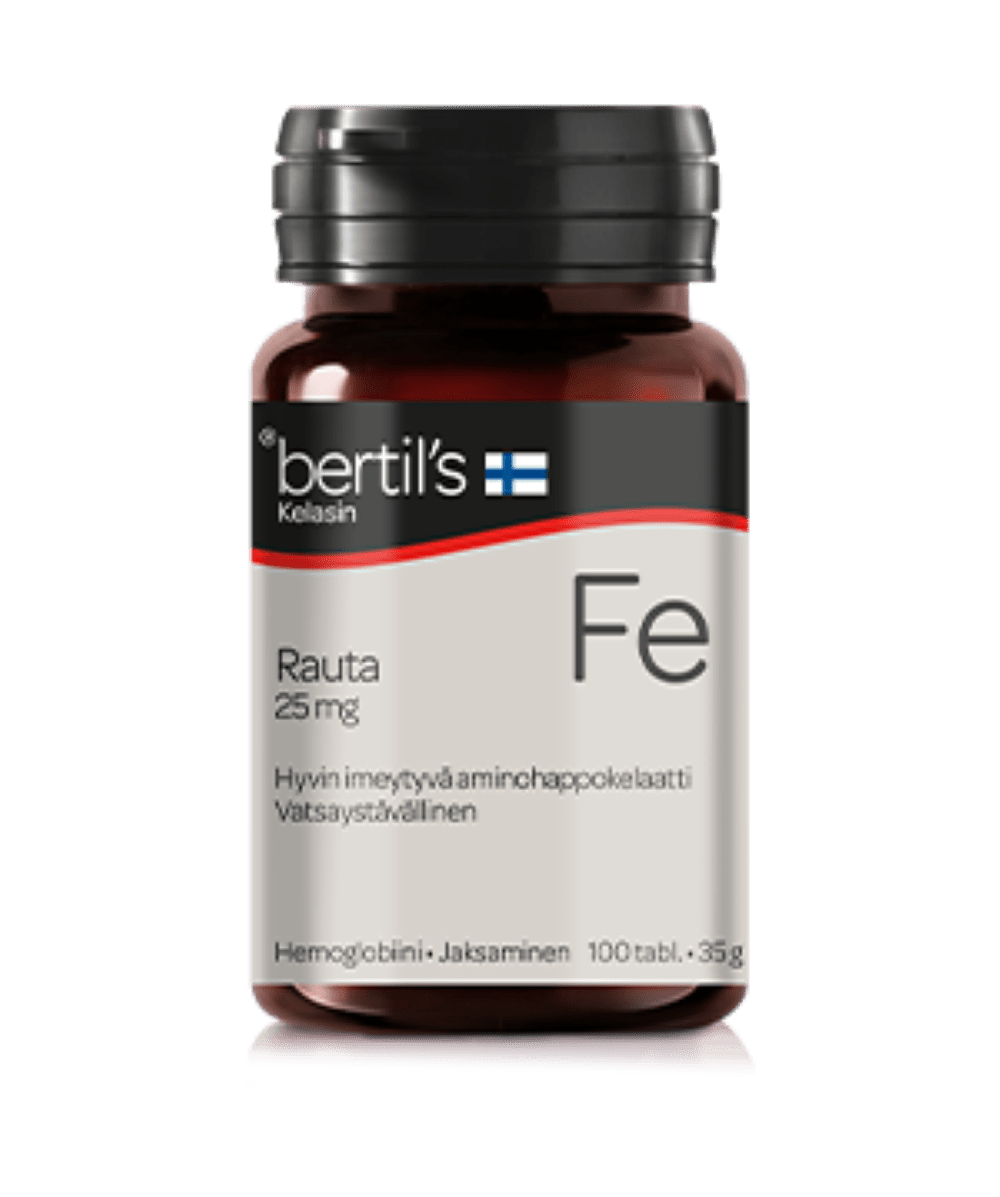 Bertil's Rauta 25 mg - Rauta-aminohappokelaatti 100 tabl. - integratoridirecthub.com