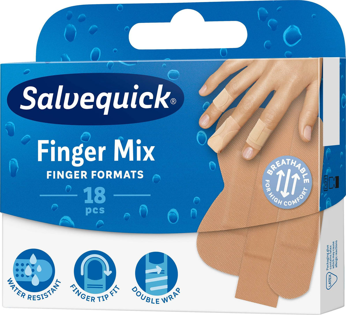 Salvequick Finger Mix laastari 18 kpl - integratoridirecthub.com
