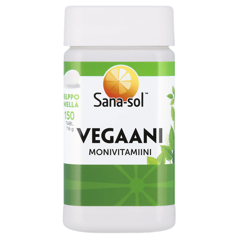 Sana-sol Vegaani Monivitamiini - Monivitamiini- ja kivennäisainetabletti 150 tabl. - integratoridirecthub.com