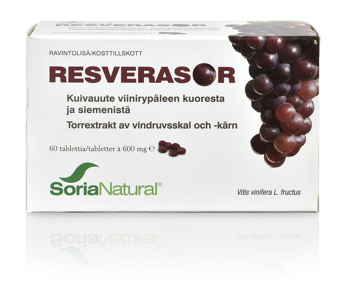 Soria Natural Resverasor - Resveratrolivalmiste 60 tabl. - integratoridirecthub.com