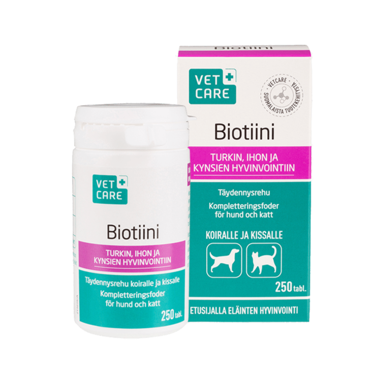 Vetcare Biotiini koirille ja kissoille 250 tabl. - integratoridirecthub.com