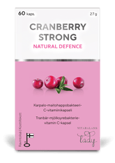 Cranberry Strong - Karpalo- Maitohappobakteeri- C-vitamiinivalmiste 60 kaps. - integratoridirecthub.com