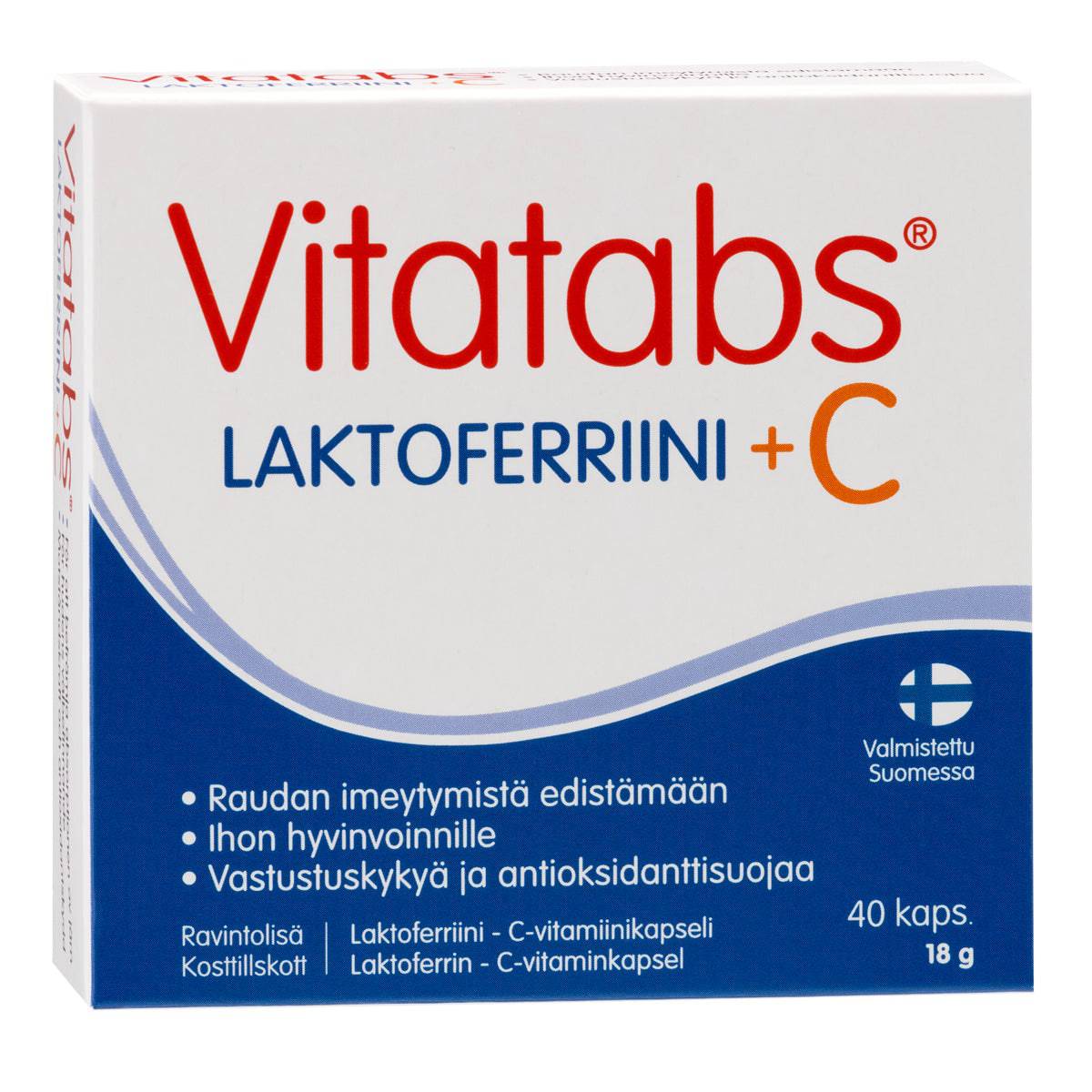 Vitatabs Laktoferriini 177 mg + C 40 kaps. - integratoridirecthub.com