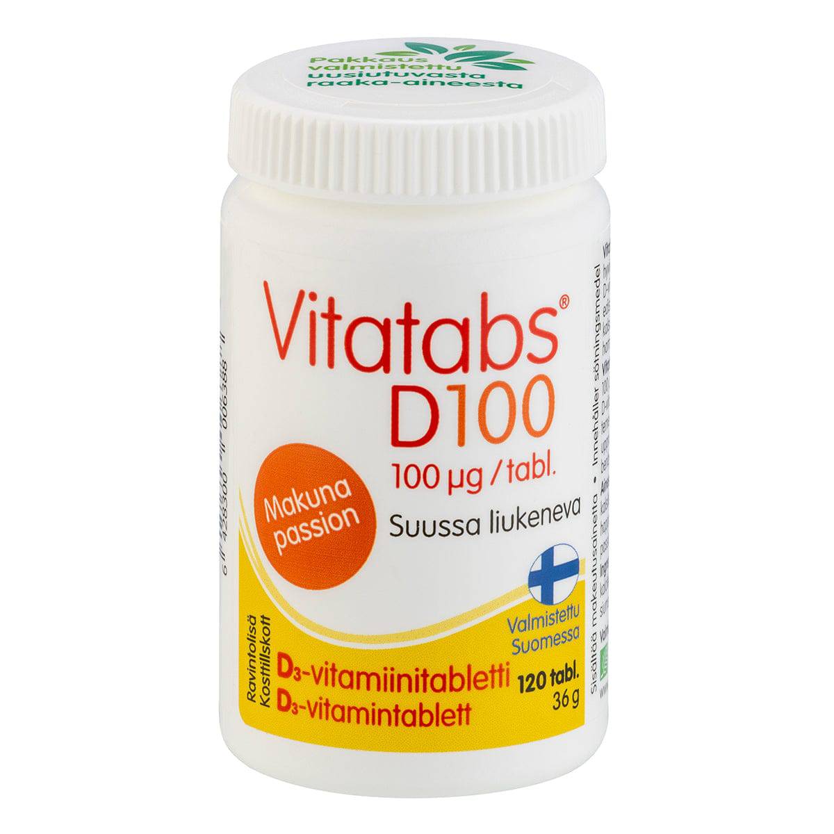 Vitatabs D 100 µg - Passioninmakuinen D3-vitamiini 120 tabl. - integratoridirecthub.com