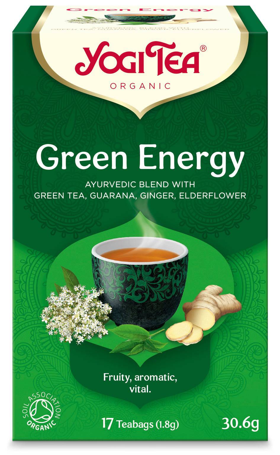 Yogi Tea Green Energy - Vihreä tee 17 teepussia - integratoridirecthub.com
