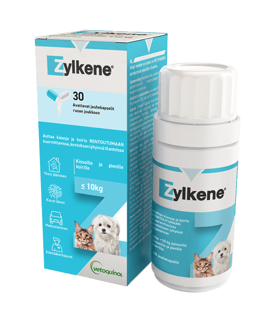 Zylkene - Kissoille ja alle 10 kg koirille 30 kaps. - integratoridirecthub.com